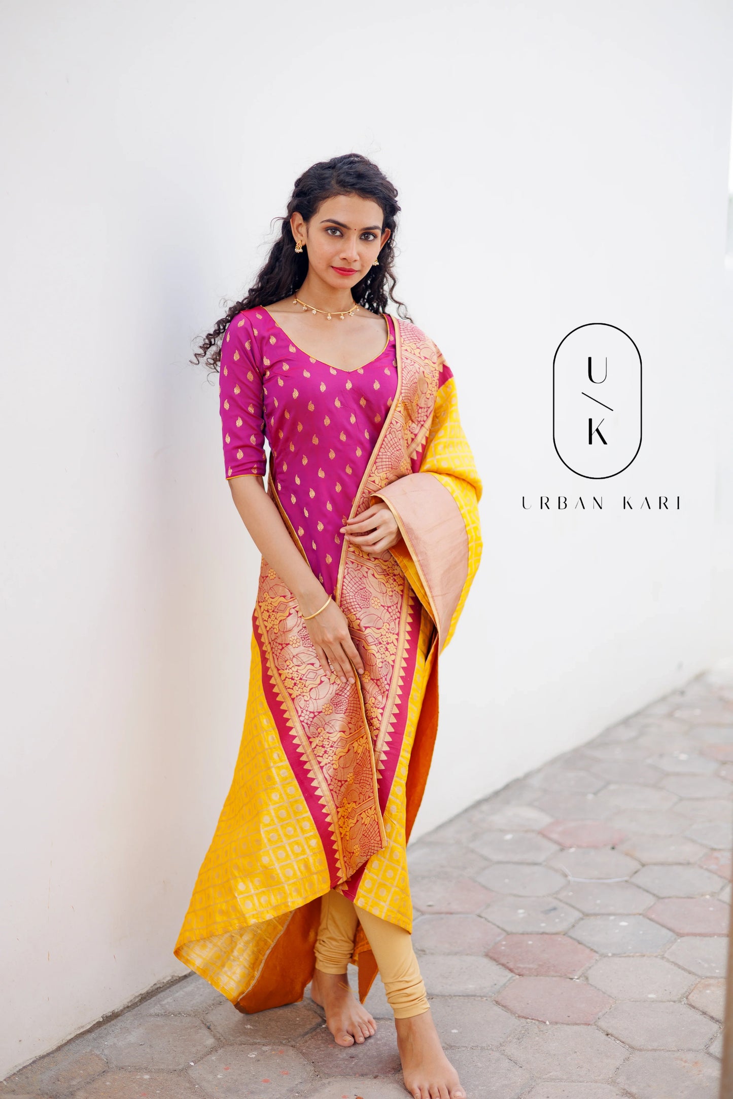 Aakruti Magenta & Yellow