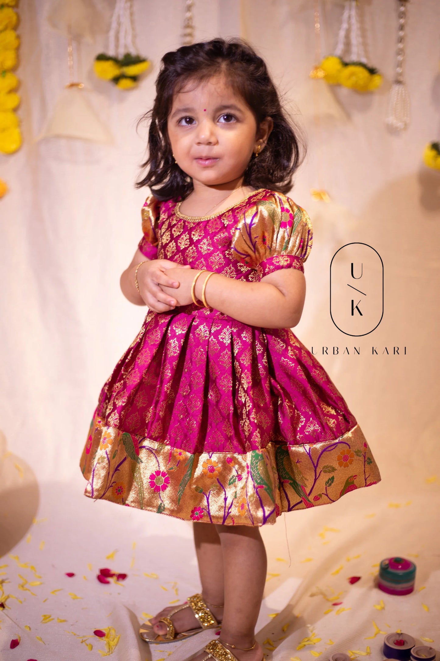 Smriti Magenta Brocade Mini