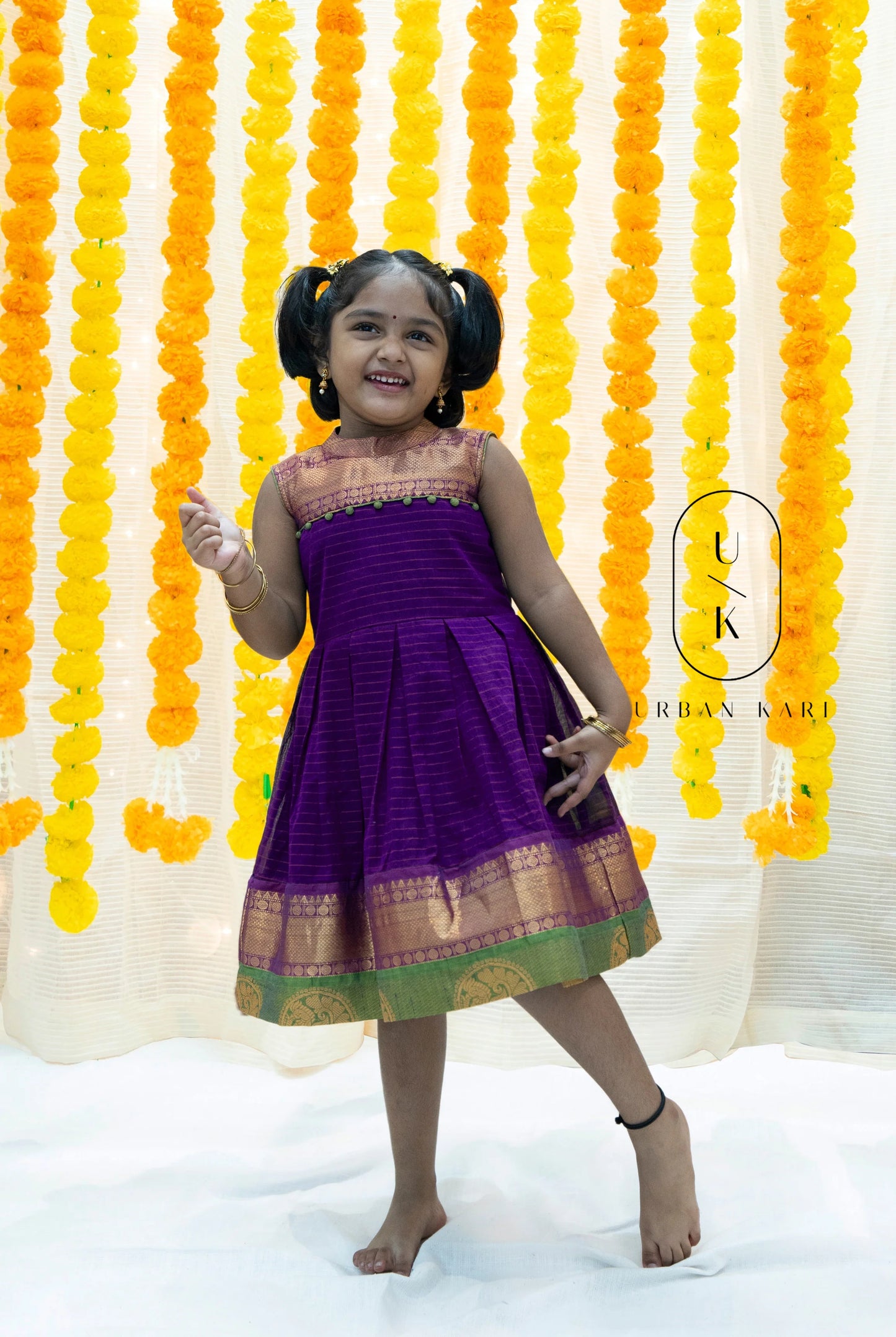 Anjali Violet Checks Mini