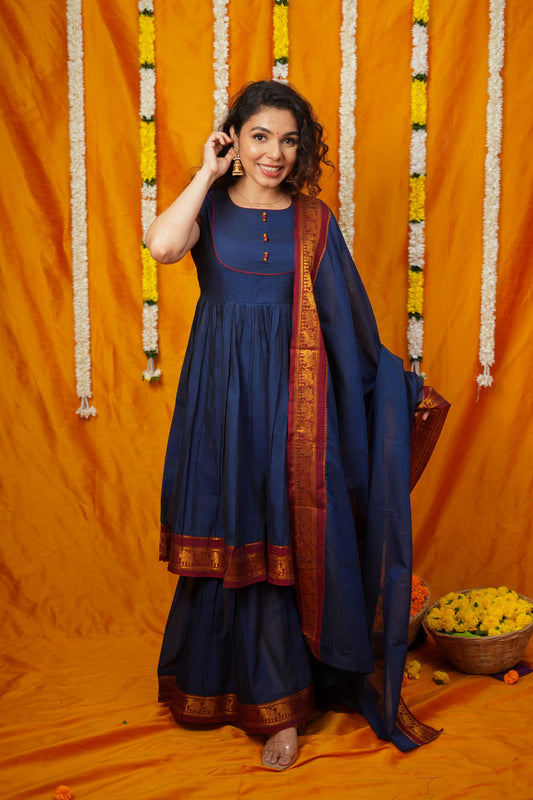 Ezhili Navy Blue